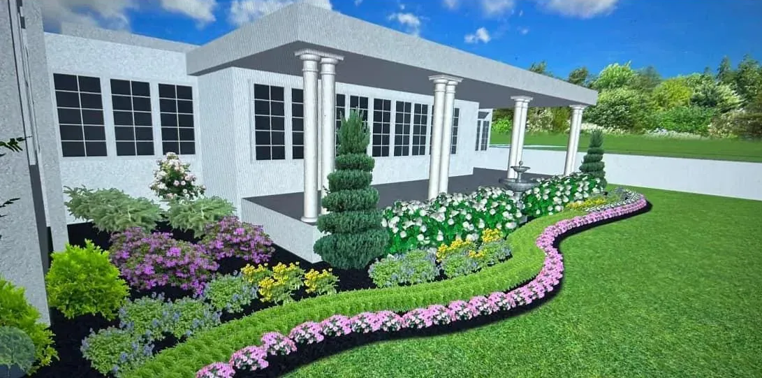 Modern bathroom with gray and white tile, glass shower, white tub, and toilet.