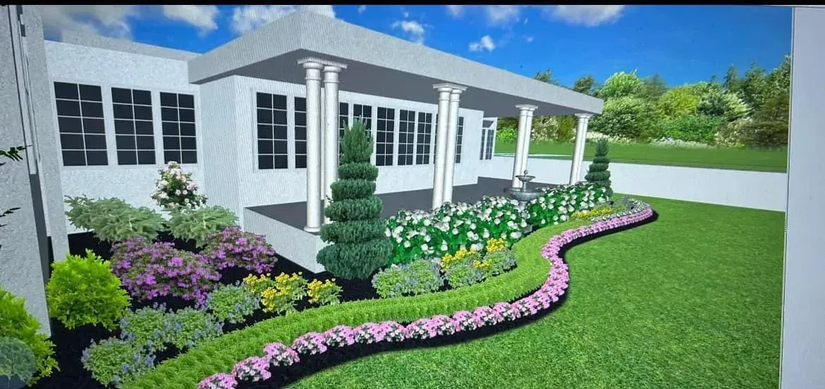 Modern bathroom with gray and white tile, glass shower, white tub, and toilet.
