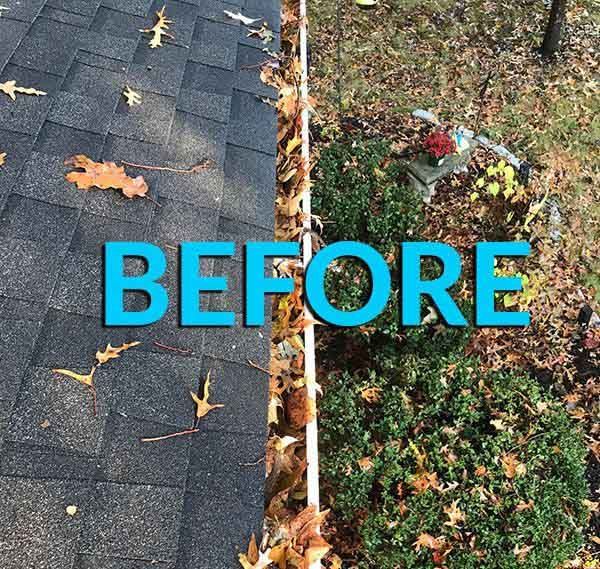 Before Gutter Cleaning — Wilmington, DE — Don’s Power Washing