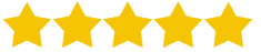 A row of yellow stars on a white background.