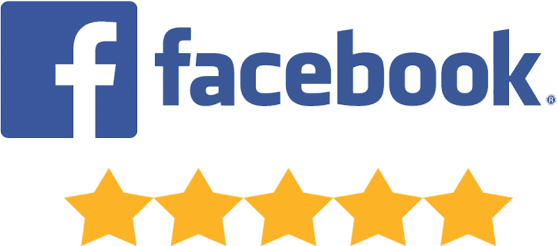 A facebook logo with five stars on it