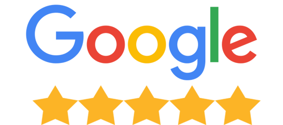 A google logo with five stars on it
