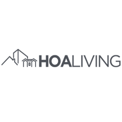 HOA Living logo with house graphic and text.