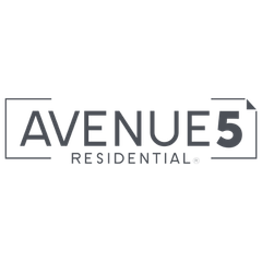Avenue 5 Residential logo with text and a square around the words "AVENUE" and "5".