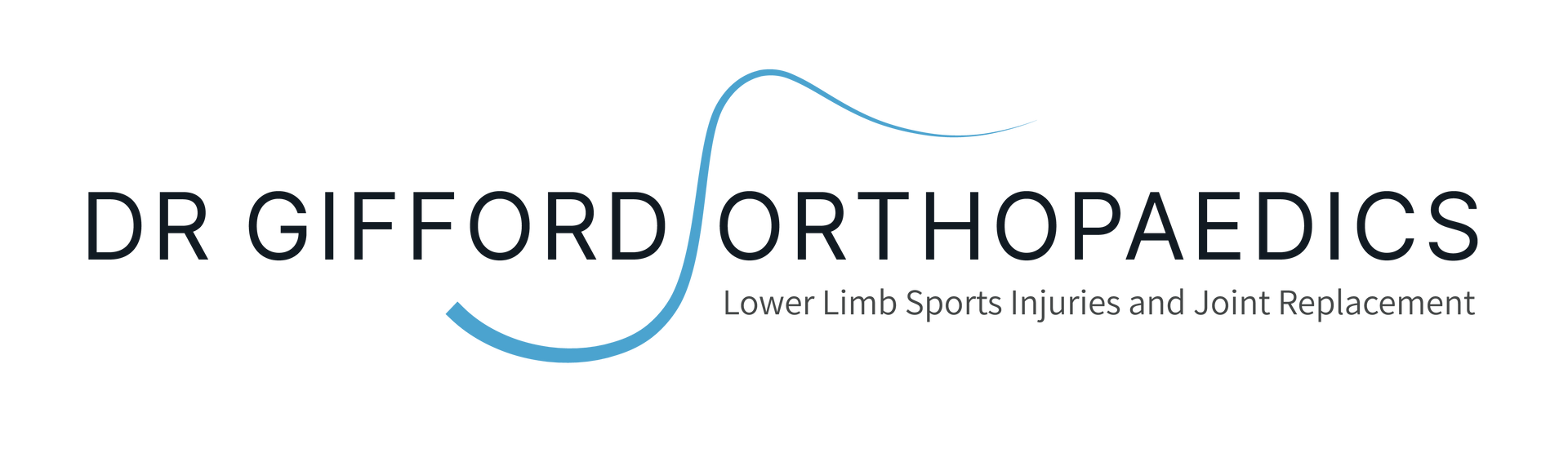 The logo for dr gifford orthopaedics lower limb sports injuries and joint replacement