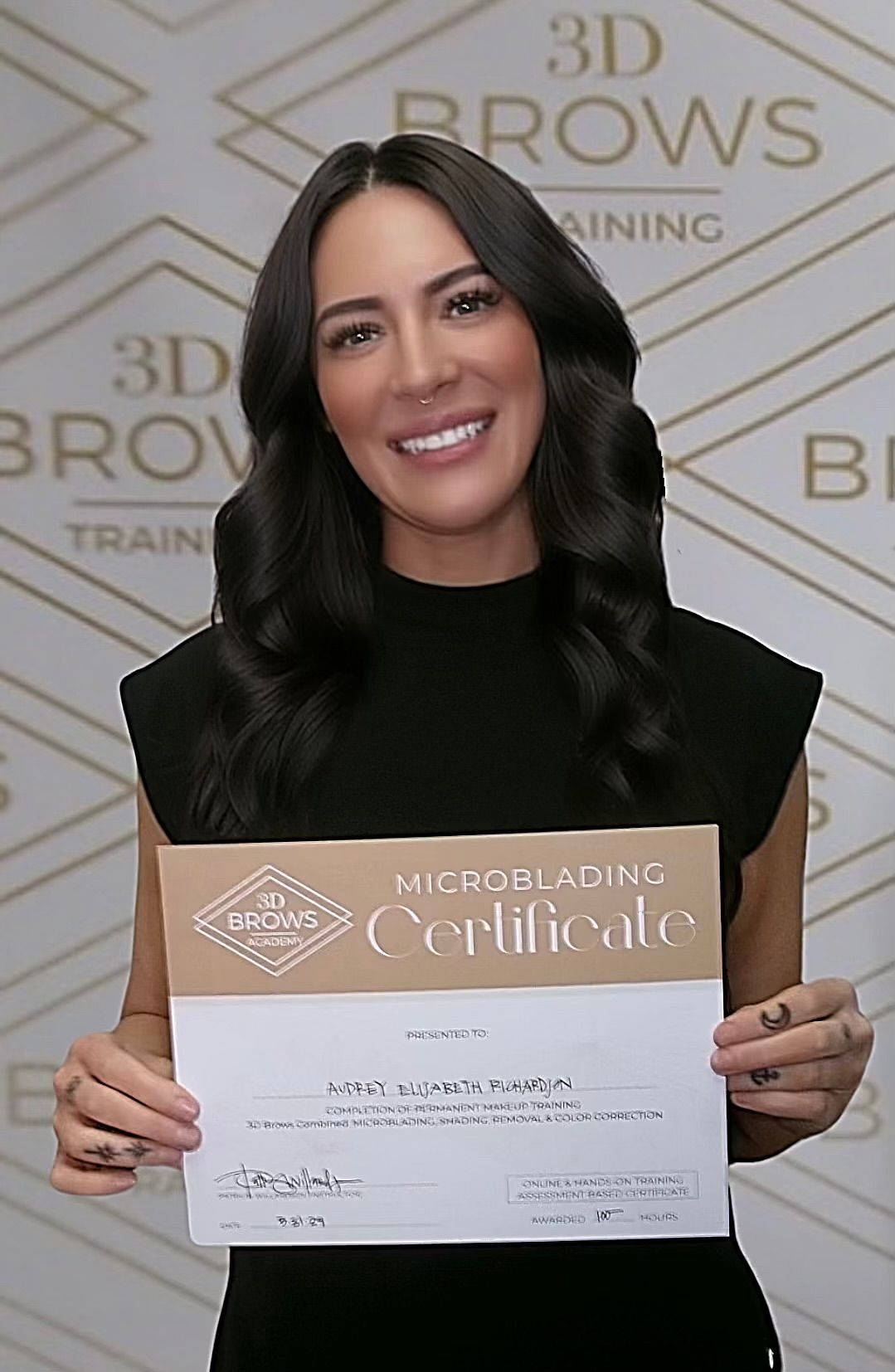 Audrey with Brow Certification