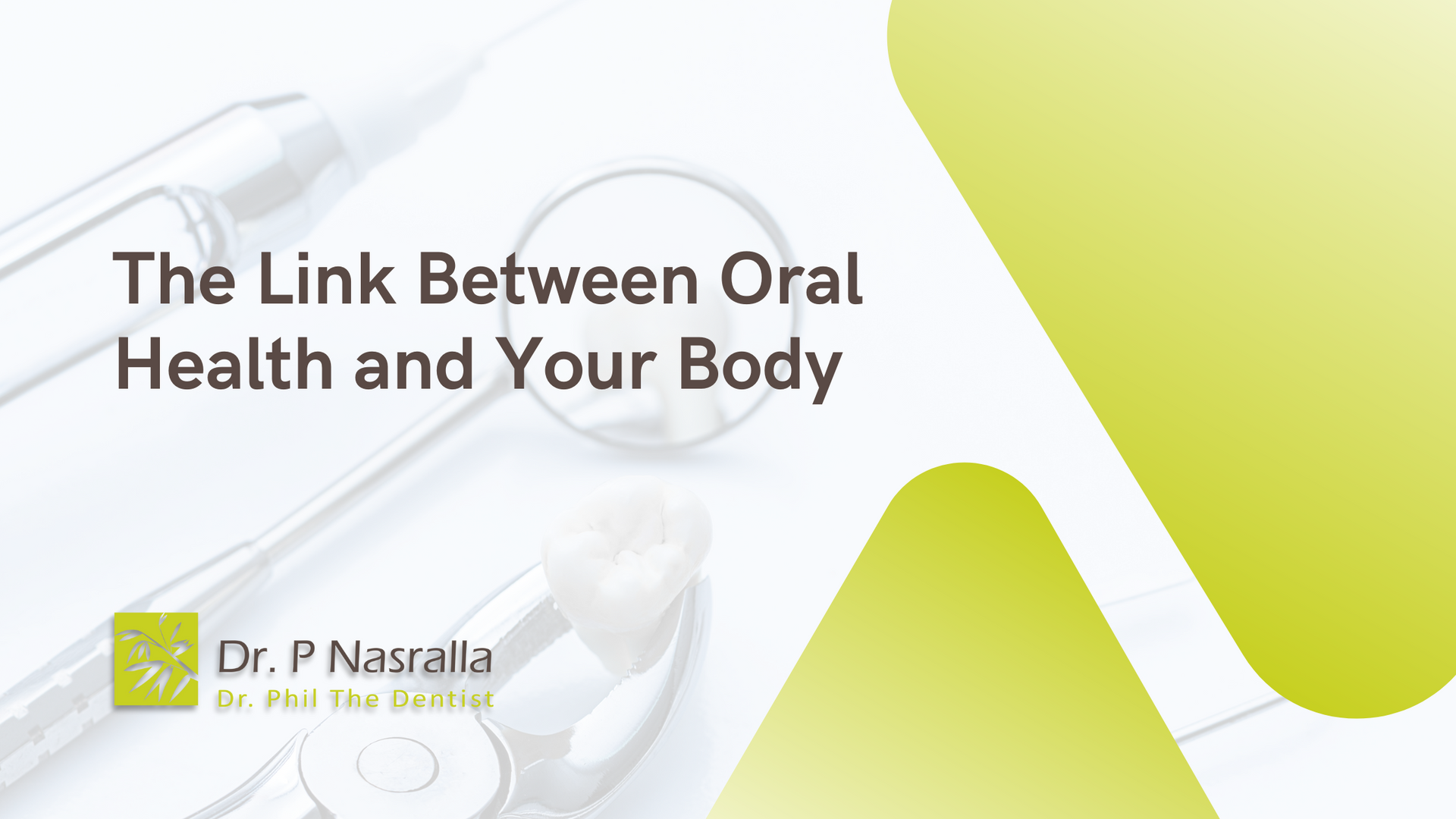 A poster that says the link between oral health and your body