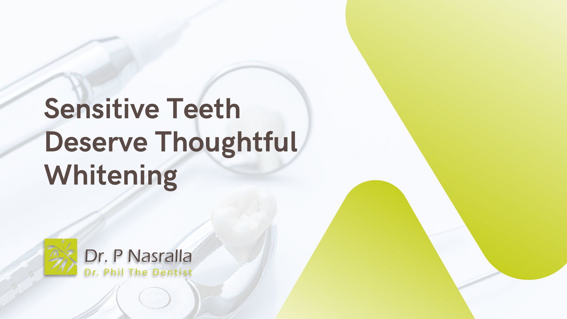 A poster that says sensitive teeth deserve thoughtful whitening