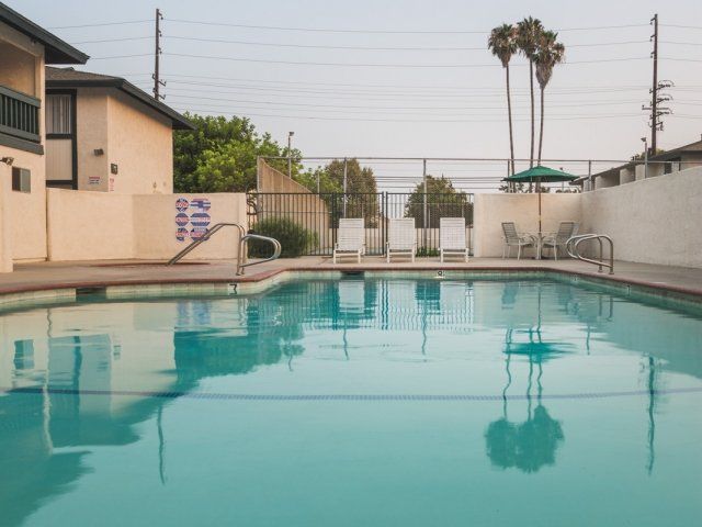 The pool and hot tub from the opposite angle