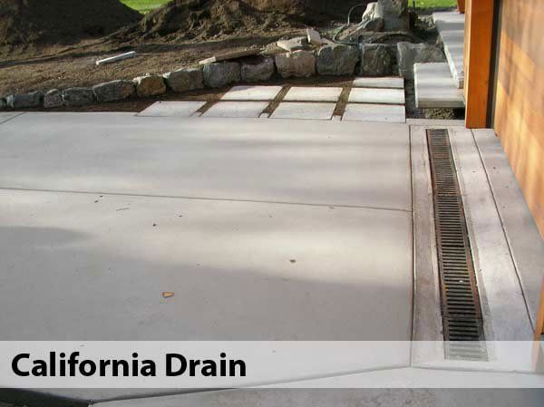 Another California drain system with fresh concrete