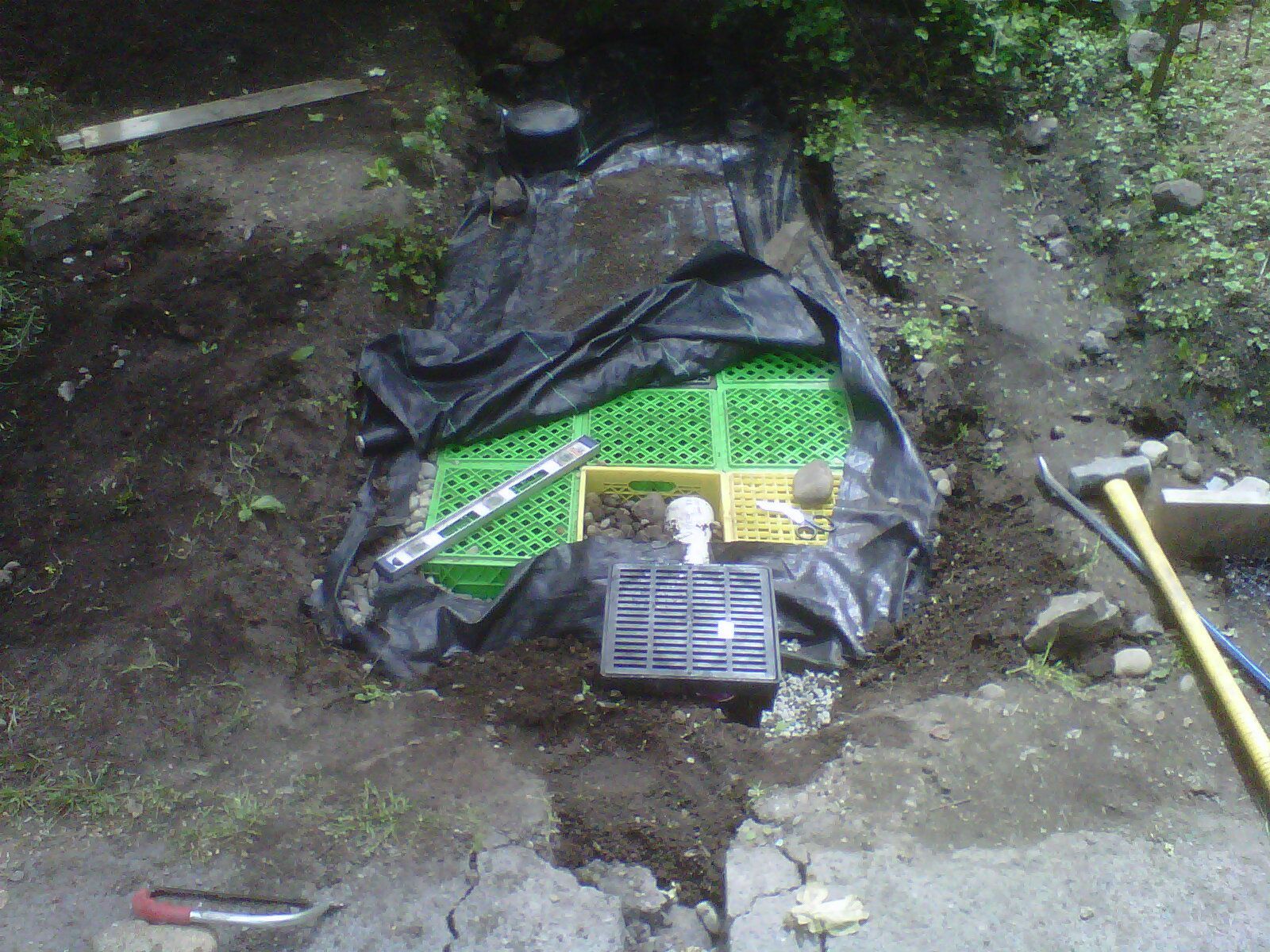 Replacing old storm drain system with rainwater harvesting system