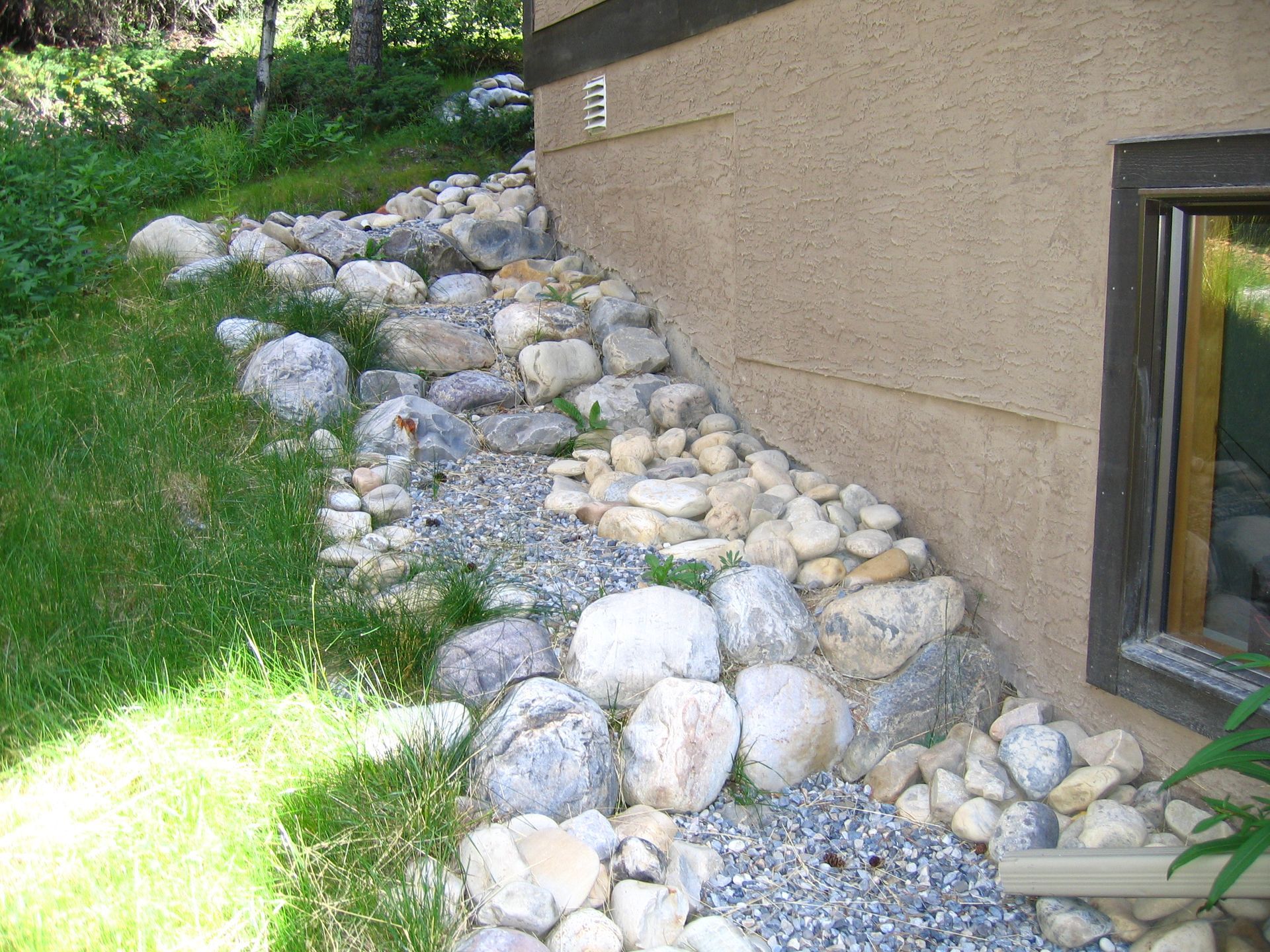 Another view of the French drain system we installed for a Victoria BC residence