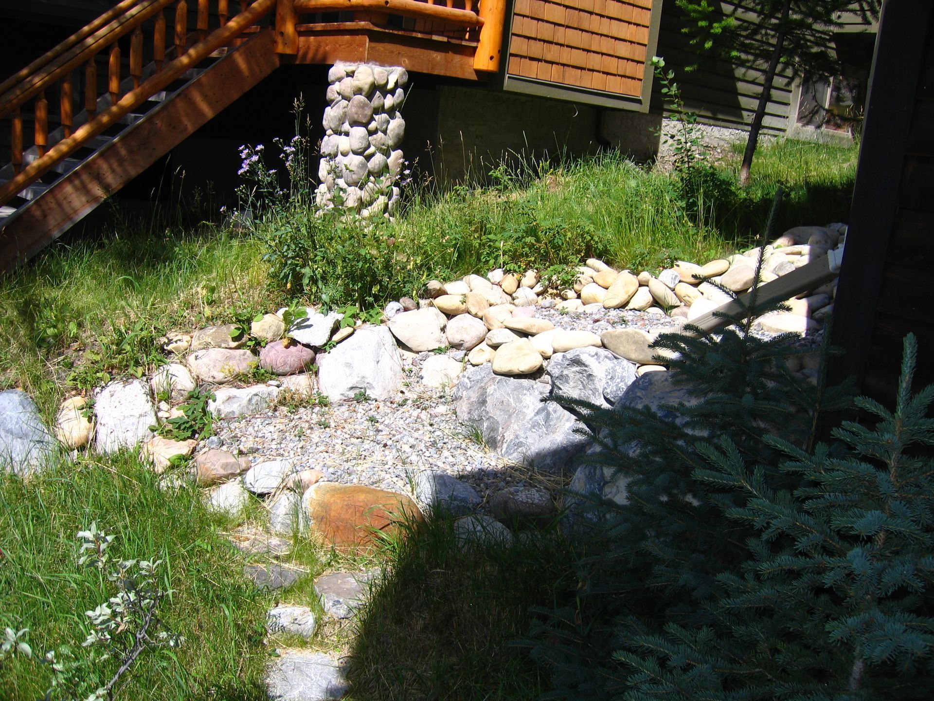 A French drain system around the perimeter of a home in Victoria BC