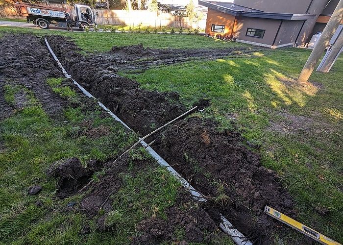 Surface drainage to keep your lawn from swamping