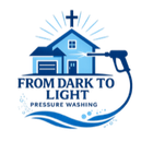 From Dark To Light Pressure Washing Logo 
