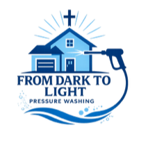 From Dark To Light Pressure Washing Logo 