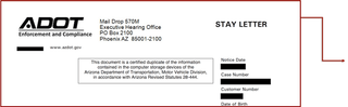 Arizona DUI License Suspension | CHALLENGING OR SUBMITTING TO A DRIVER'S LICENSE SUSPENSION Stay Letter