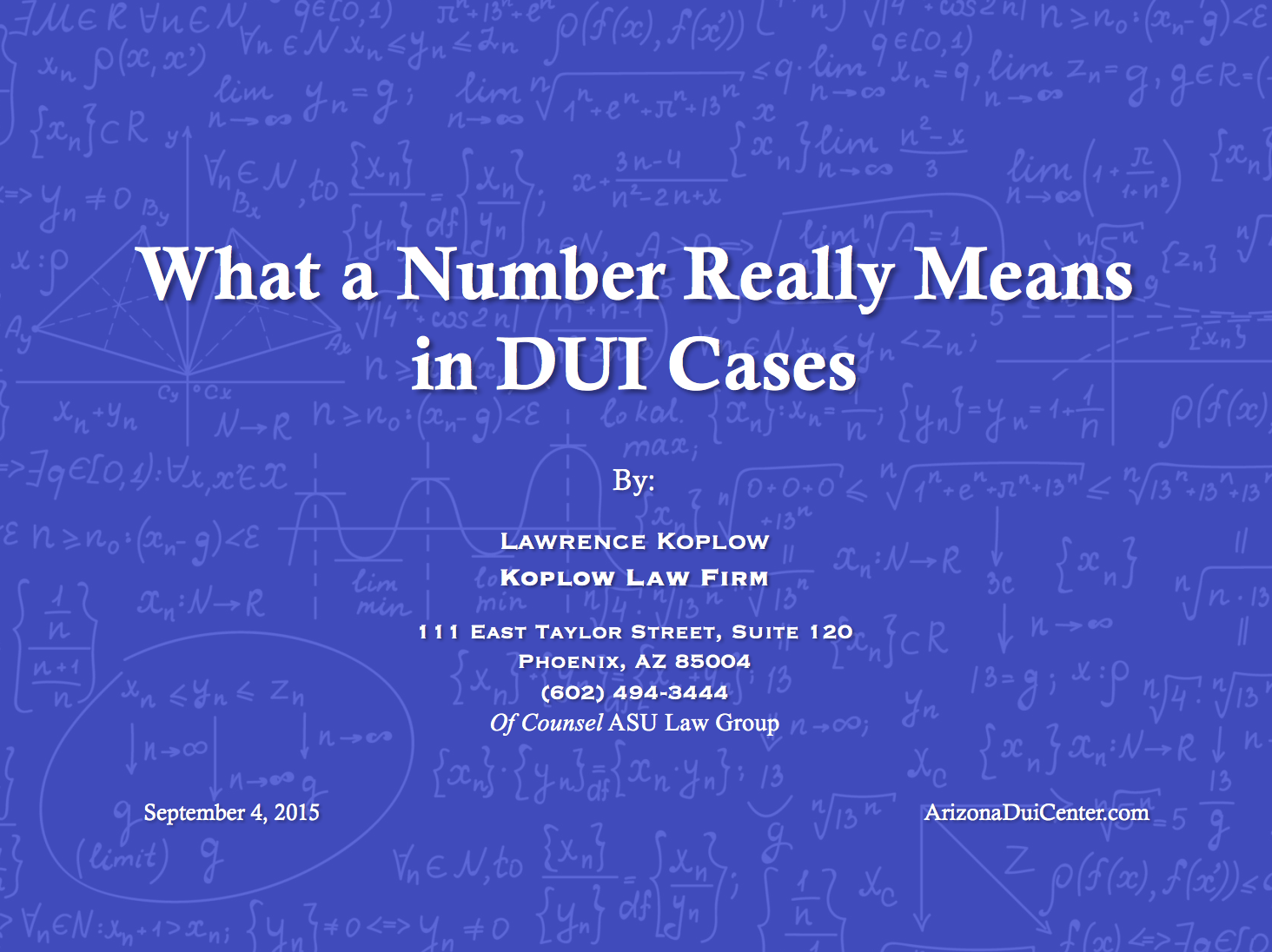 Arizona DUI What a Number Really Means in DUI Cases