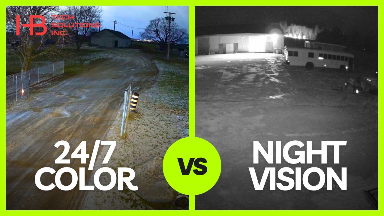Comparison of 24/7 color camera view