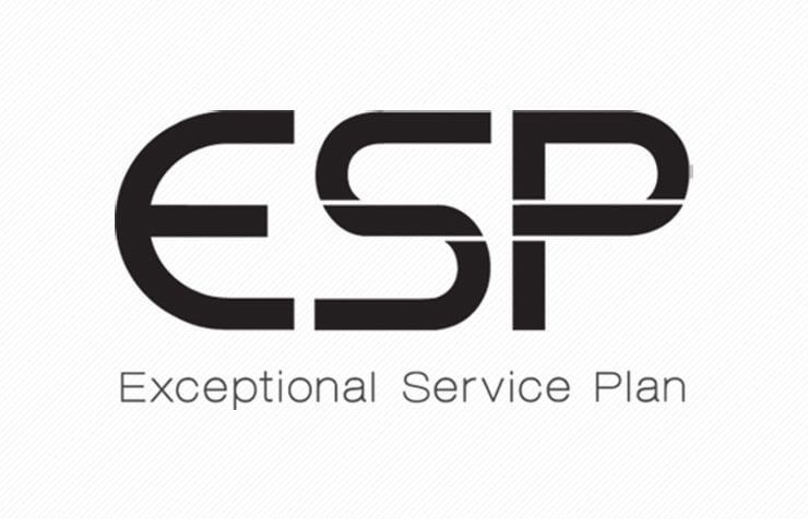 Esp exceptional service plan logo on a white background