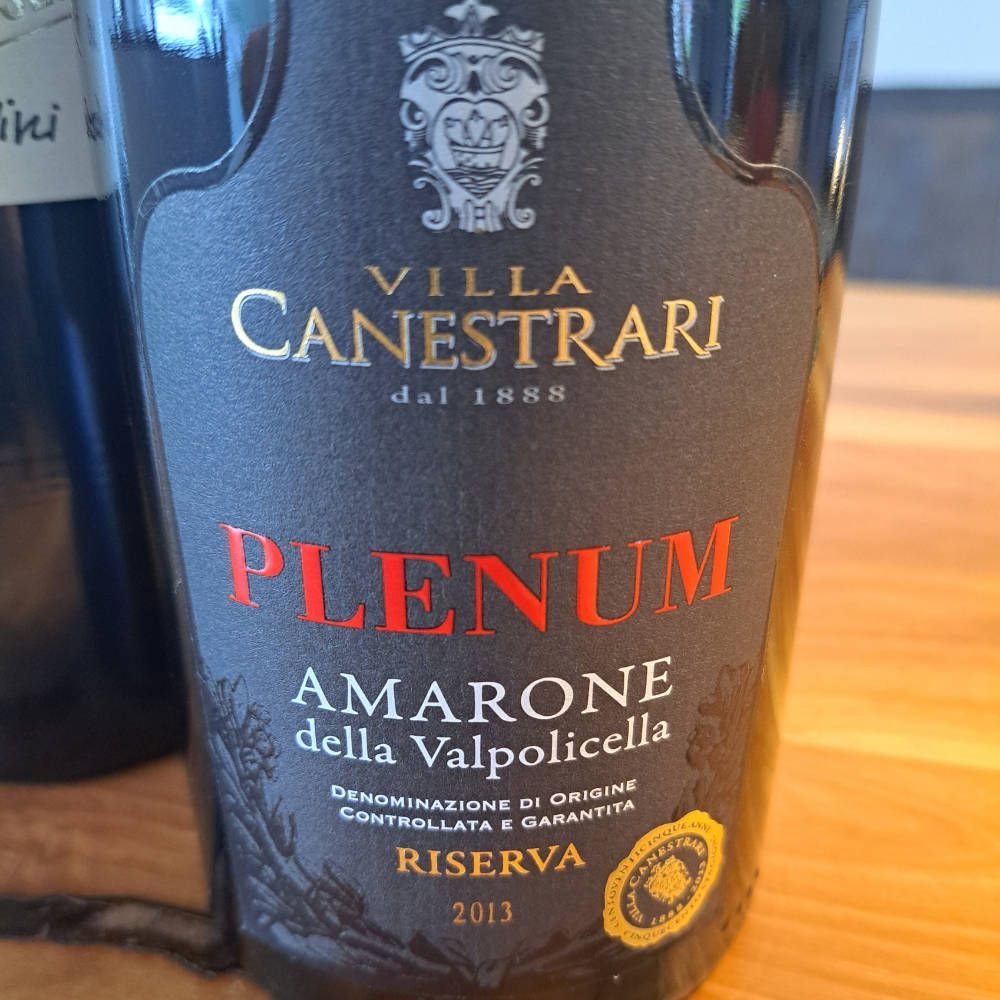 Amarone della Valpolicella Plenum van wijnhuis Villa Canestrari