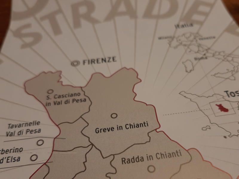 Strada del Vino Chianti Classico kaart