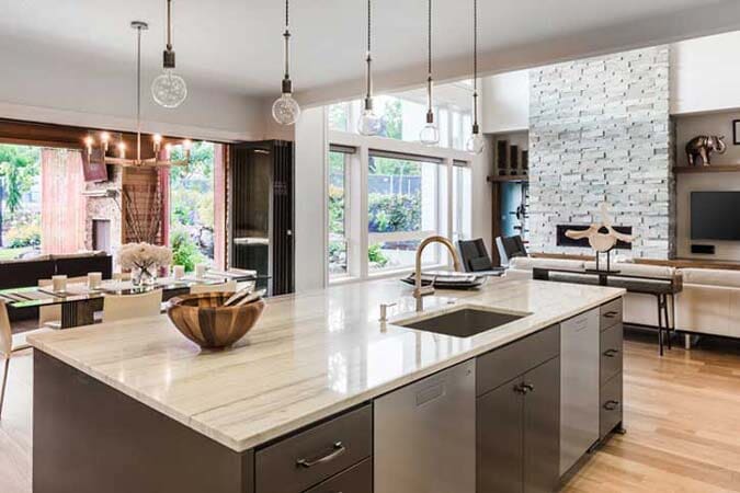 Kitchen in New Luxury Home — Natural Stone Services in Scottsdale, AZ