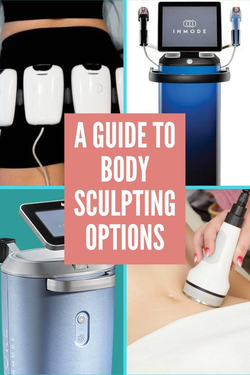 A guide to body sculpting options is shown