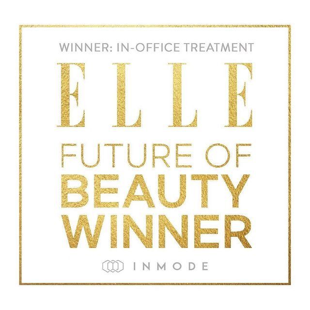 A logo for elle future of beauty winner
