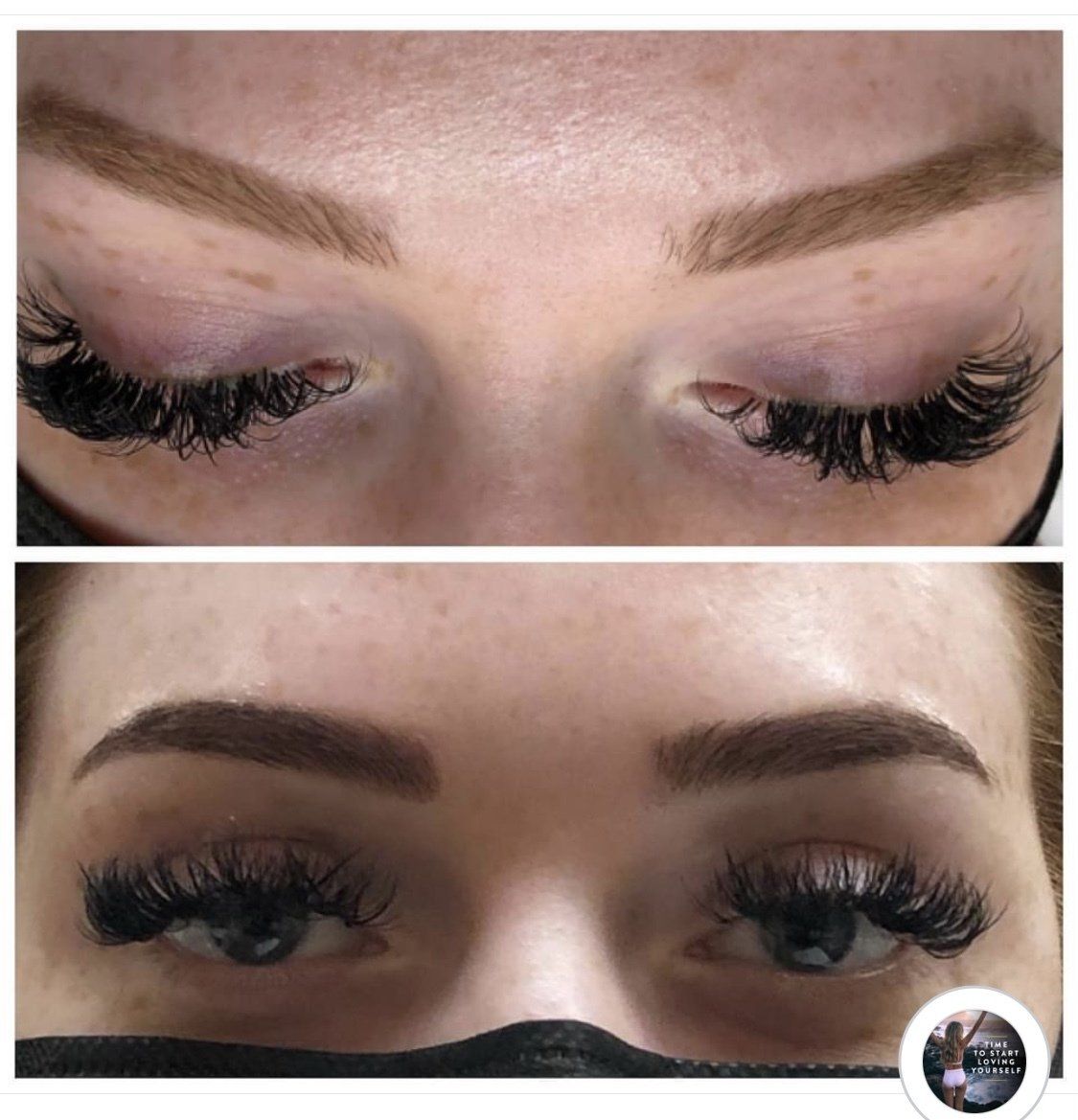 Brow sculpting - before and after 1