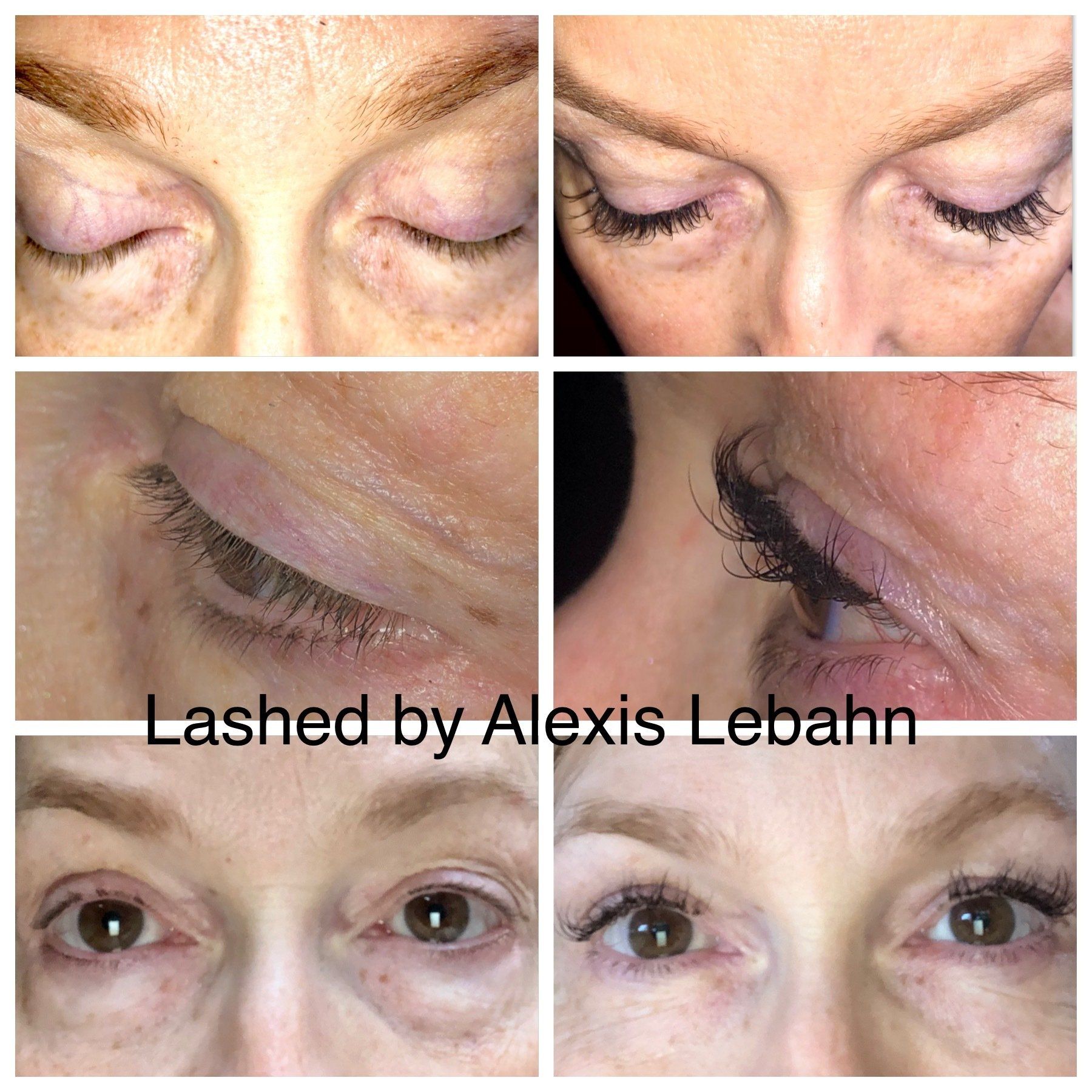 Eyelash extensions - before and after 1