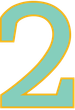 A large, bold, yellow number one with an orange outline against a white background.