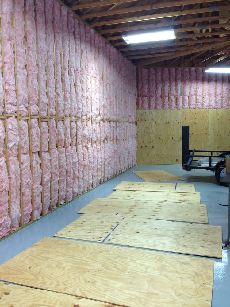 a large room with a lot of insulation on the walls