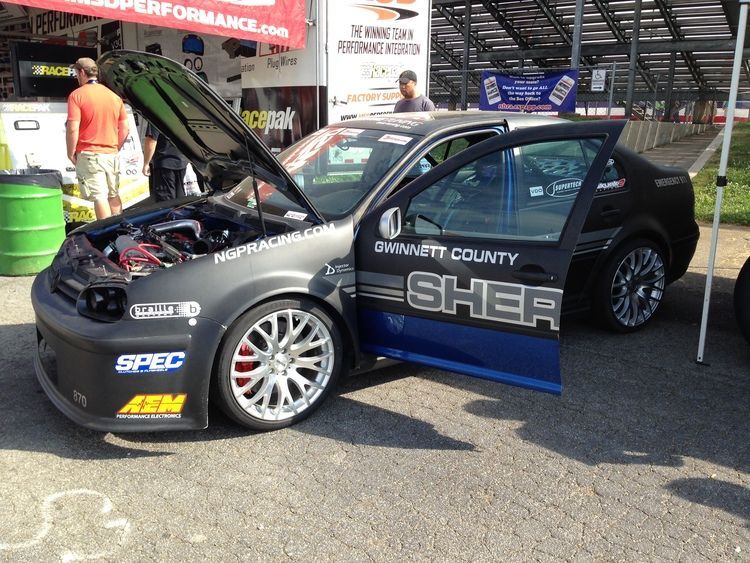 a car with the word sher on it