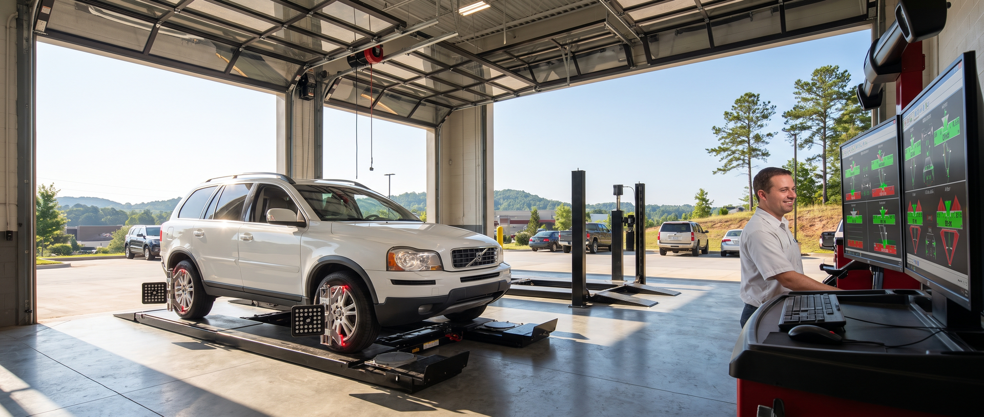 Wheel alignment check before summer road trip in Buford GA