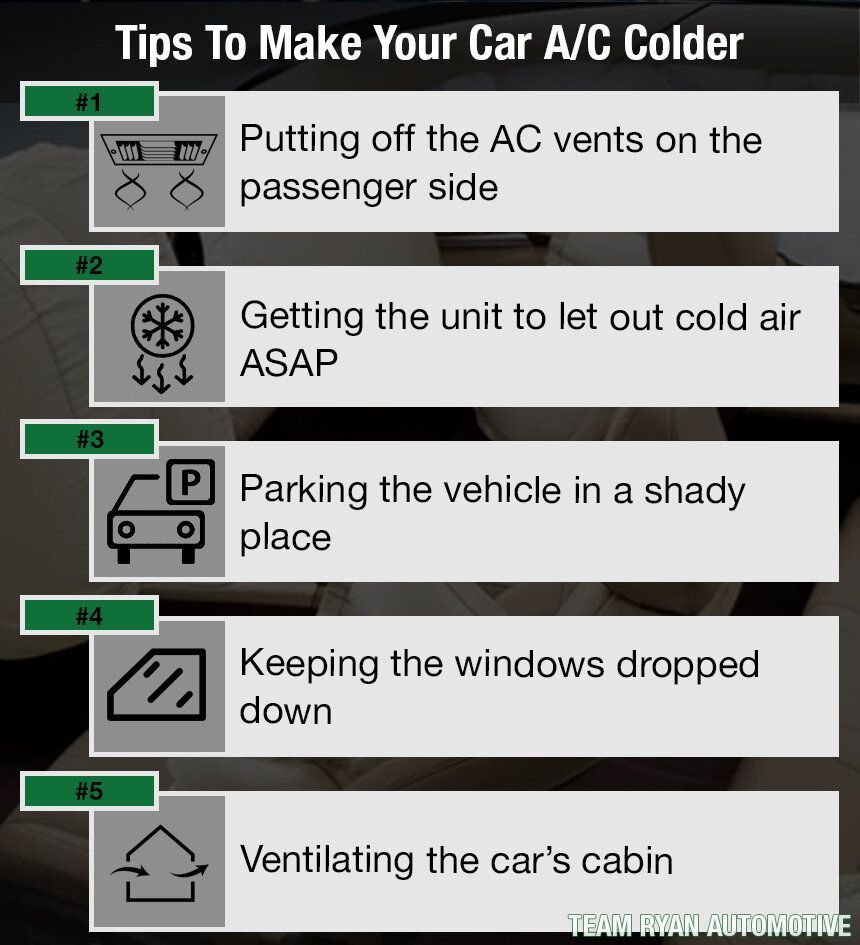 a list of tips to make your car a/c colder