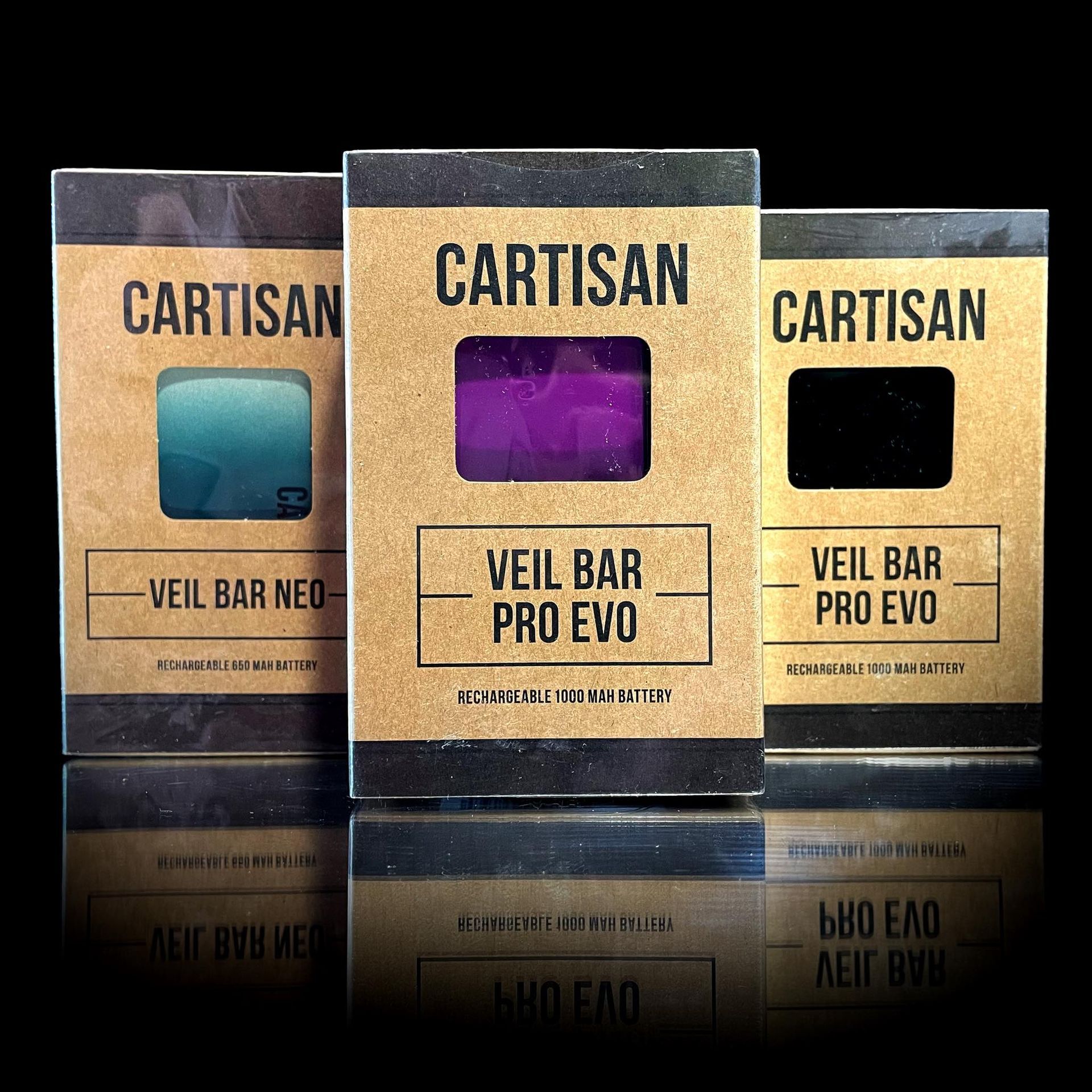 Three boxes of cartisan veil bar pro evo
