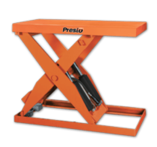 An orange table with the word preso on it