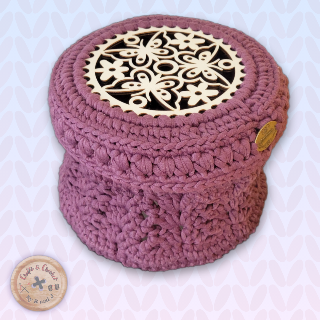 Crochet Basket with Lid