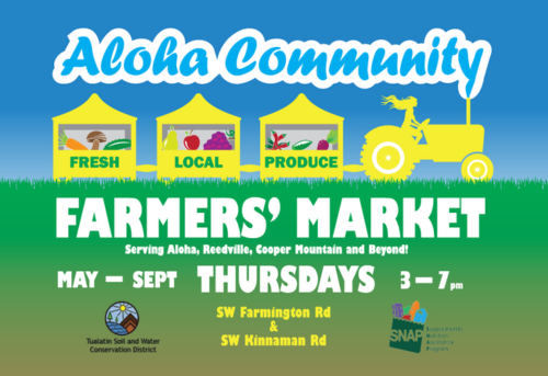 Find Us at the Aloha Community Farmers Market!