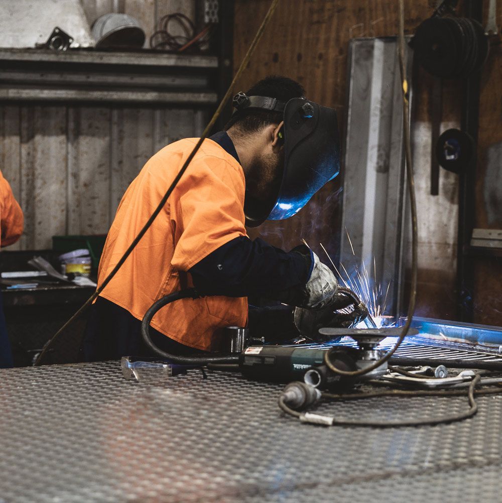 Welding Of Steel Ute Tray In Progress — Welding Works in Parkes, NSW