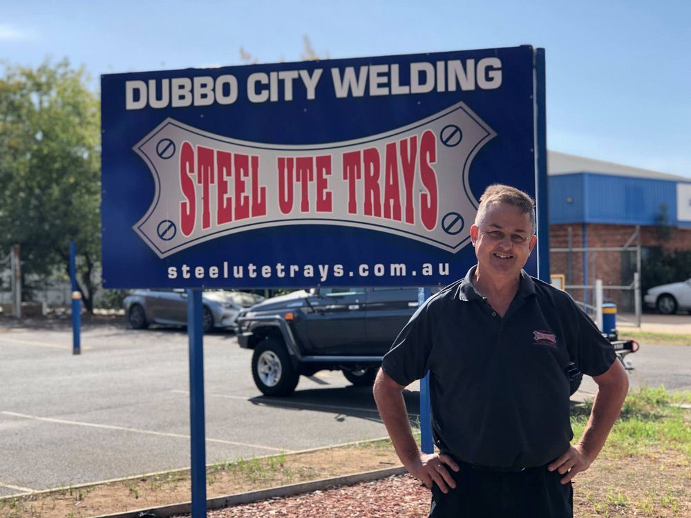 Owner Outside The Store — Welding Works in Parkes, NSW