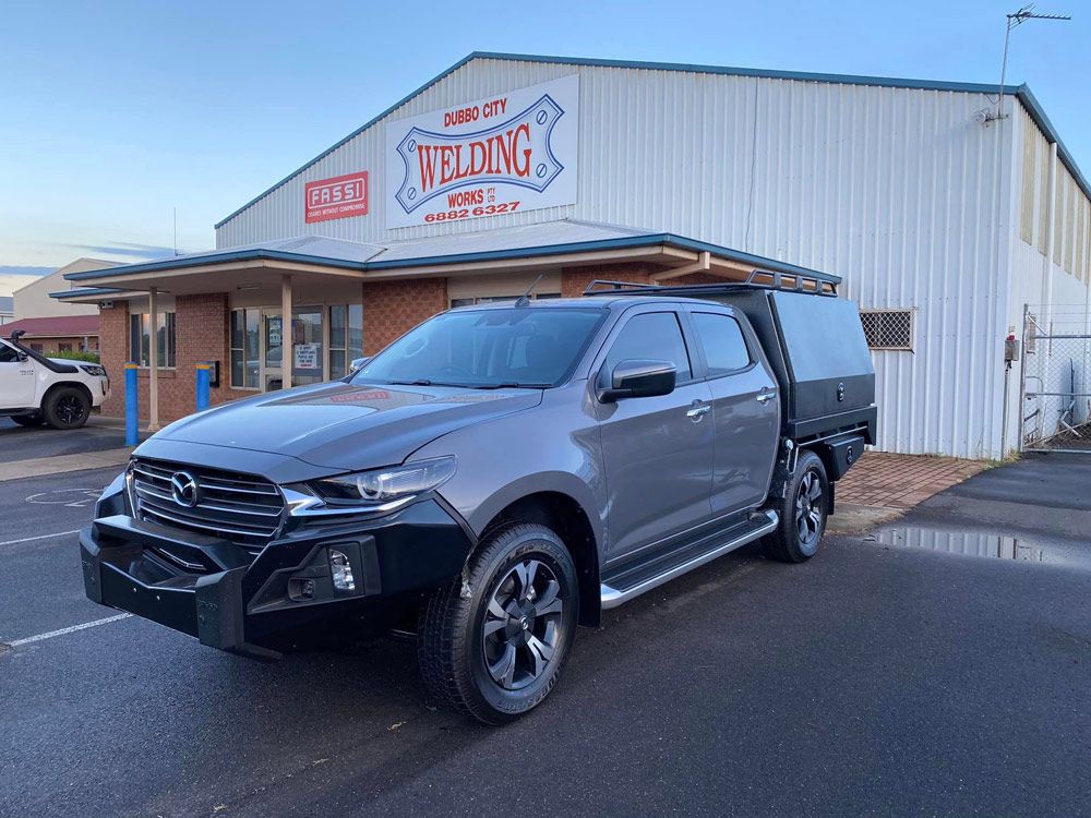 Grey 4x4 Utility Vehicle With Toolbox — Welding Works in Parkes, NSW