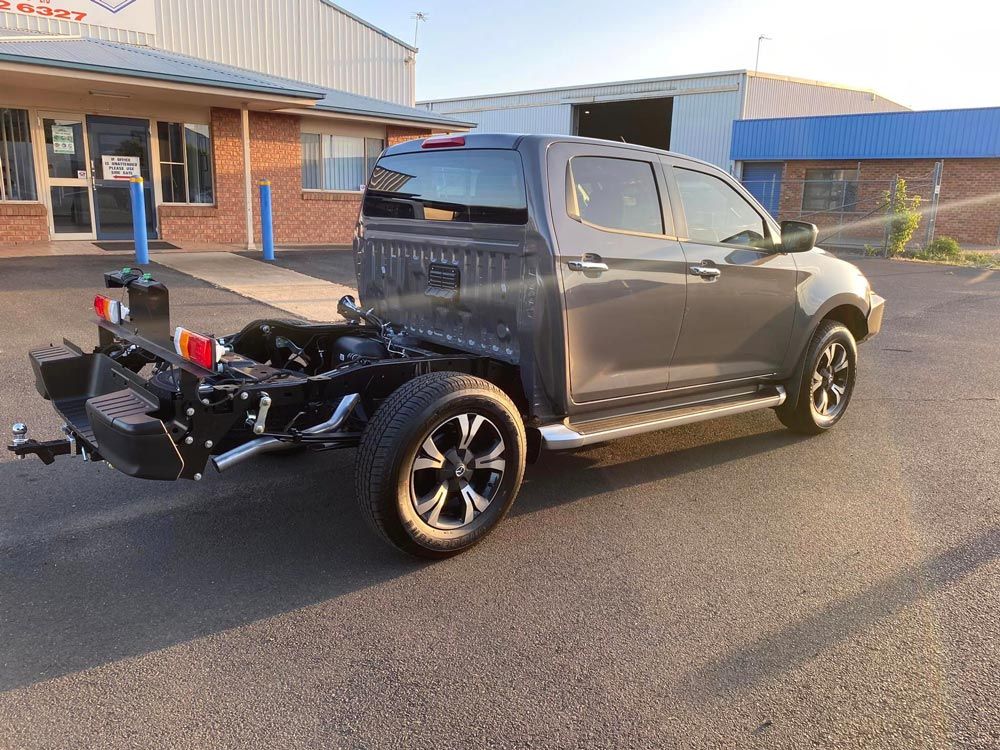 Vehicle With Steel Ute Tray Mount — Welding Works in Lightning Ridge, NSW