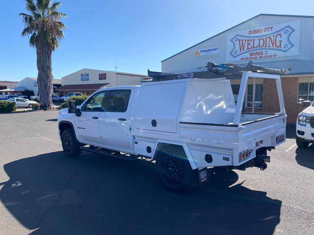 Work Ute With Rack, Toolbox And Canopy — Welding Works in Dubbo, NSW