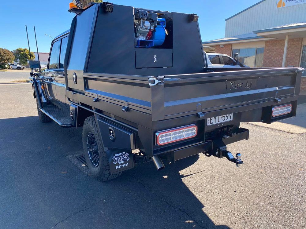 Black Underbody Toolbox — Welding Works in Mudgee, NSW