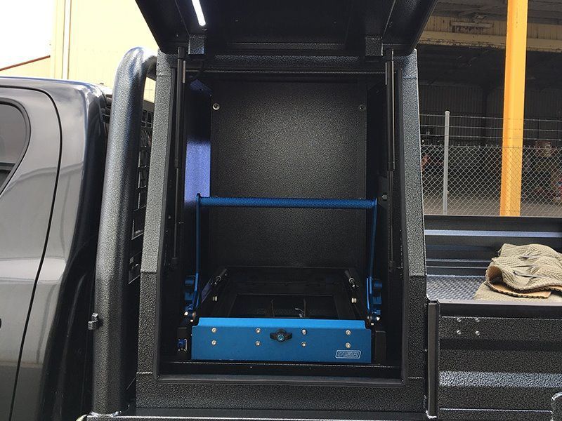 Steel Toolbox Mounted On A Ute Tray — Welding Works in Forbes, NSW