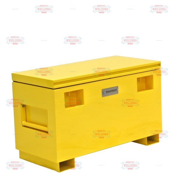 Job Site Toolbox - Steel Yellow Closed