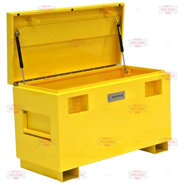 Job Site Toolbox - Steel Yellow Opened