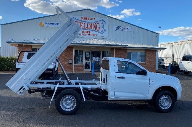 Steel Ute Tray lifting off a ute — Welding Works in Dubbo, NSW